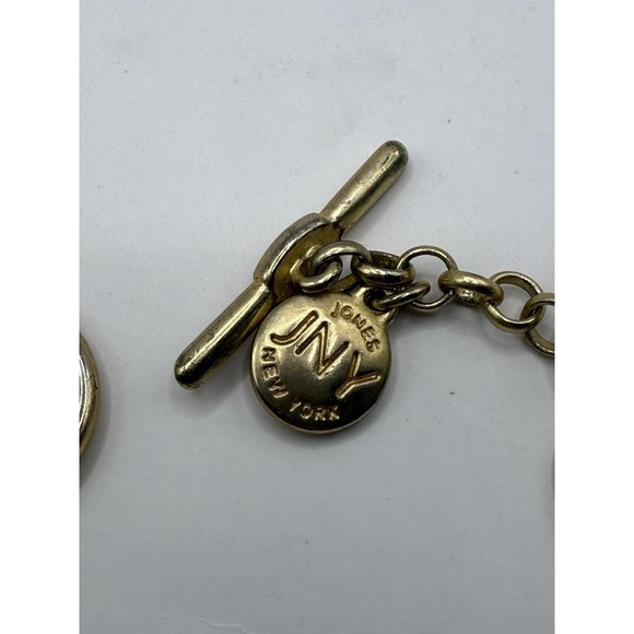 Vintage Jones New York (JNY) Gold Tone Discs Toggle Bracelet - 8 Inches Long - Picture 3 of 5